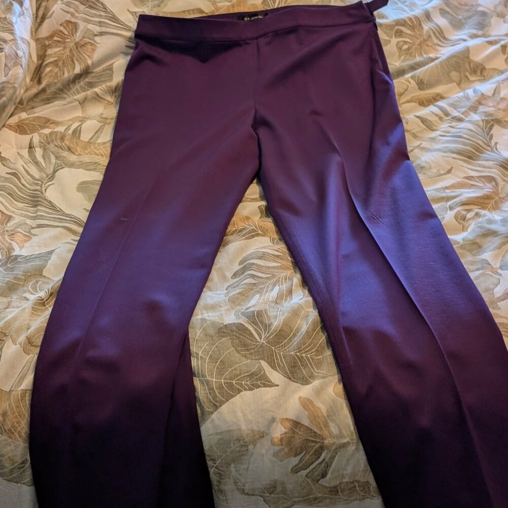 St John Dark Purple Pants Size 14